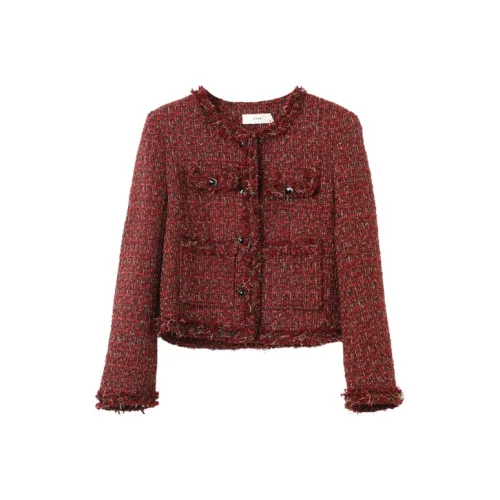 SETIROM Cropped Coat Women's Red SETIROM Укороченное пальто женское красное
