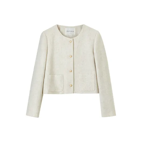 SENTUBILA Cropped Coat Women's Apricot SENTUBILA Укороченное пальто женское абрикосового цвета