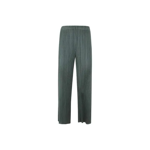 PLEATS PLEASE ISSEY MIYAKE Зеленые Женские Повседневные Брюки