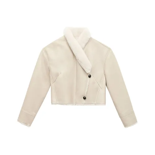 ISABEL MARANT Мел белый Женские Кожаные куртки