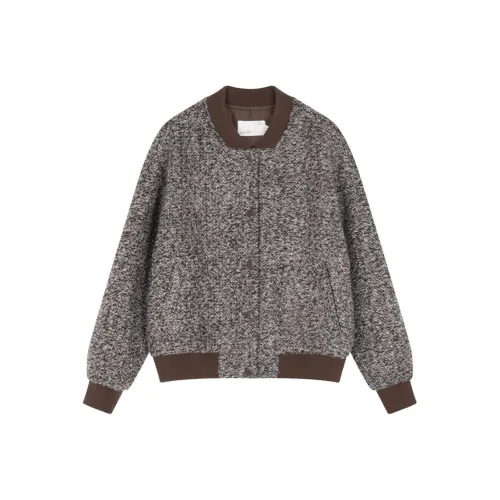 IHIMI Бейсбольная куртка Женская Вересковый кофе