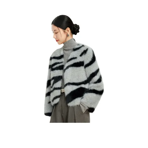 FORTEI Серый Искусственный мех Женские Меховые изделия