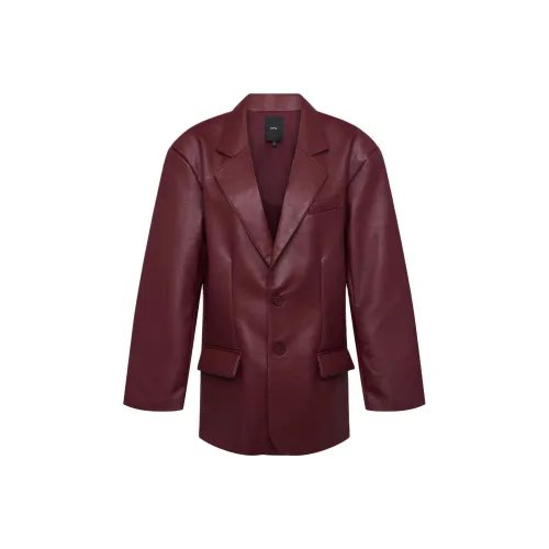 Khy Искусственная кожа OVERSIZED Блейзер Бизнес Костюм Женские Мерло