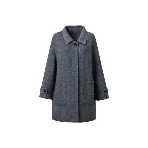 Mambe Смешанный серый Женское пальто