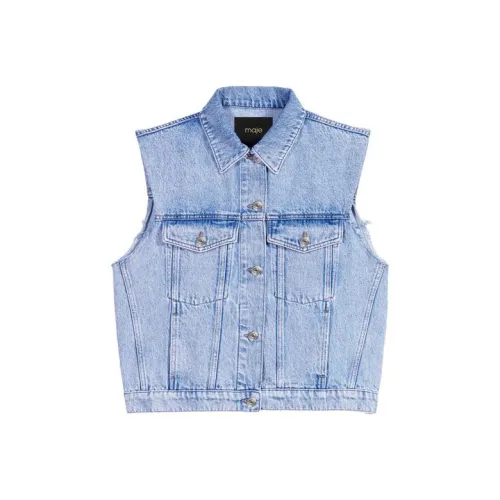 Maje Синие Женские Жилеты