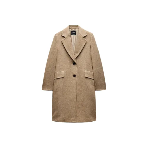 ZARA Коричневое Женское Пальто