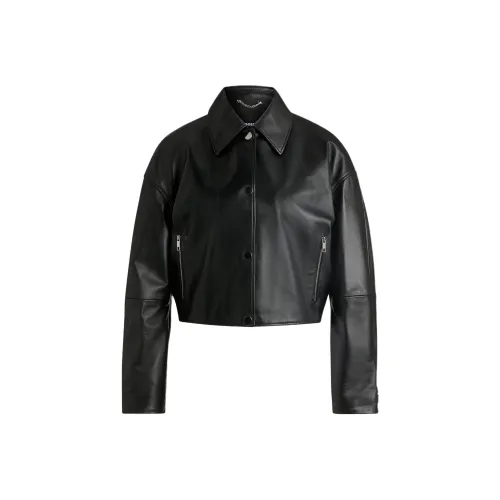 Hugo Boss Кожа Куртка Женская Черная