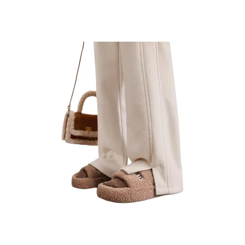 Weixi Повседневные брюки Женские Бежевые