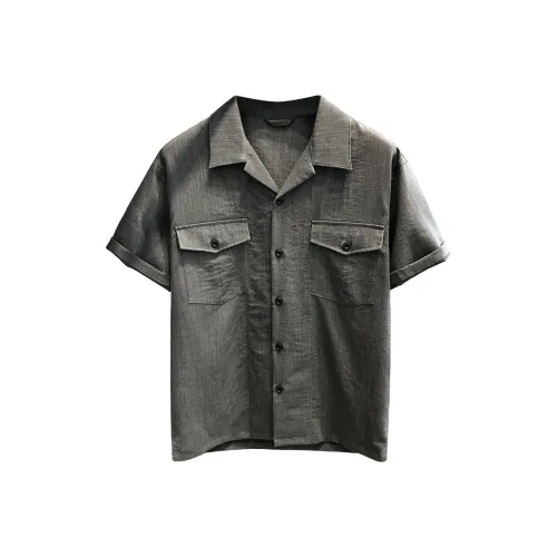 YGQPZHZ Серый Мужские Рубашки