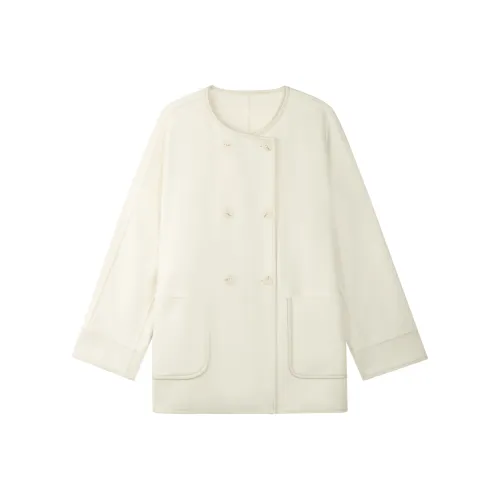 THE SEA LIFE Бархат Feel Пальто Женское Облачный Белый