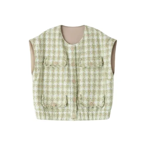 SHUXI Лотос Зеленый Женские Жилеты