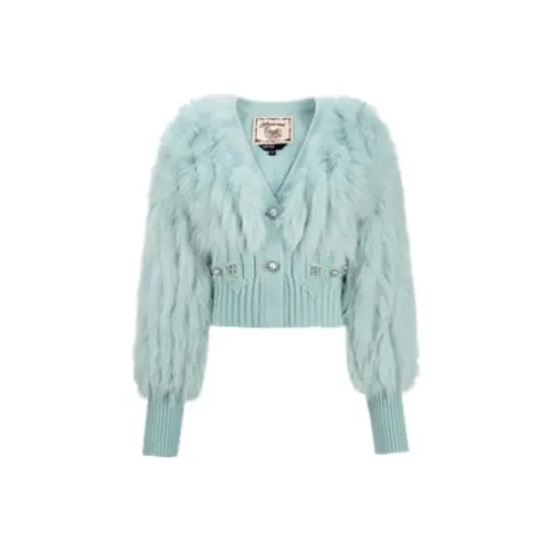 AIVEI Агат Зеленый Женские Меховые изделия