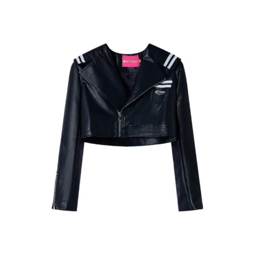 BETTERSAY Кожа Куртка Женская Черная