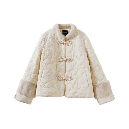 OUNIXUE Пуховая куртка Женская Абрикос