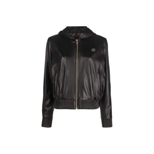 PHILIPP PLEIN Кожа Куртка Женская Черная