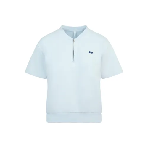 SKIMS Легкий флис короткий рукав толстовка с заплаткой на четверти женский