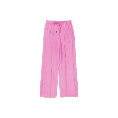 Victoria's Secret Ivy Pink Fleece Wide Leg Sweatpants LP Casual Pants Women's Lola Pink