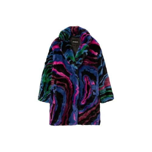 Desigual Velvet Feel Пальто Женское Черное