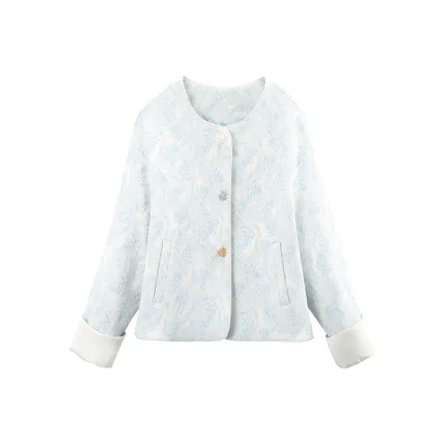 A paradise for awakening Укороченное пальто женское синее