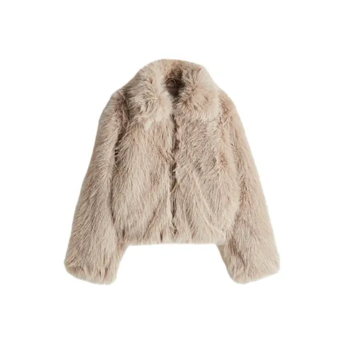 H&M Бежевые Женские Бархатные Куртки