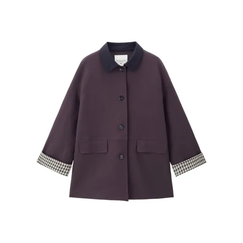 Giordano Тренчкот Женские Bù Lǐ Фиолетовый