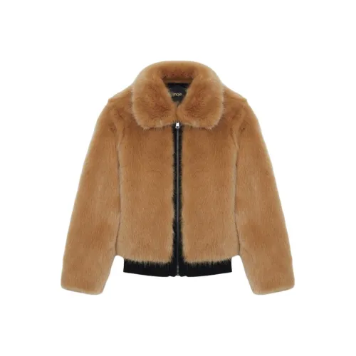 Maje Верблюжий Женские Меховые изделия
