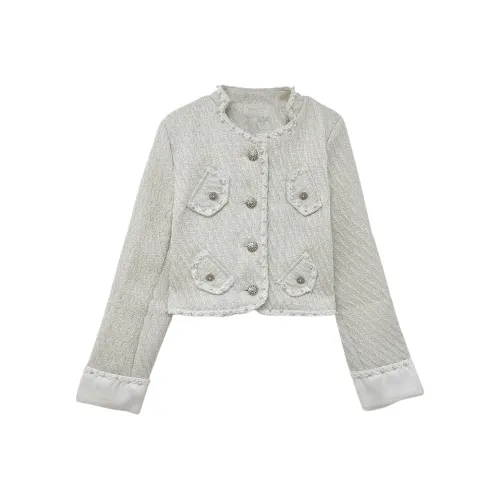 Icicofficial Укороченное пальто Женское Белое