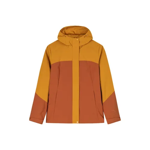 CHAOJIANTA Ветер And Вода Репеллент Ветровка Женские Консервированный Апельсин Песочно-оранжевый цвет