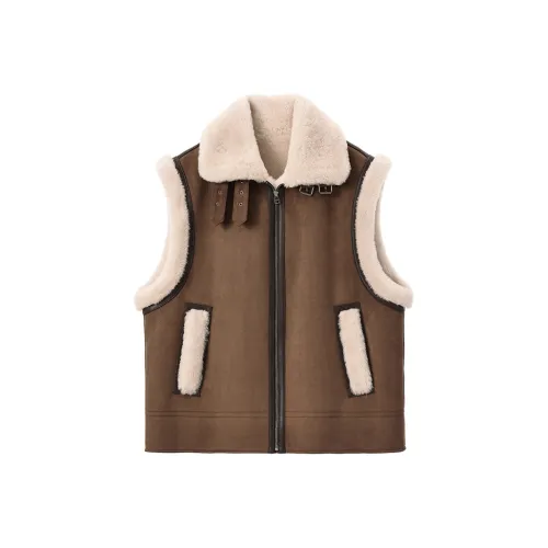 SINBOS Мех Женский Tangxi Коричневый