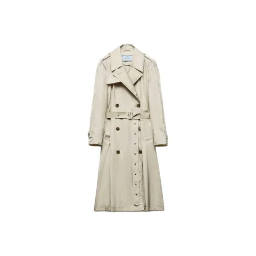 PRADA Экрю Женский Тренч