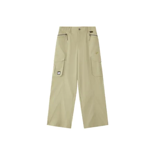 FILA FUSION Chinese Olympic Skateboarding Series Повседневные брюки Женские Попугай зеленый