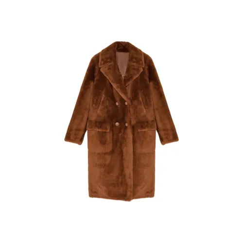 Yves Salomon SS24 Мех Женский Шоколад