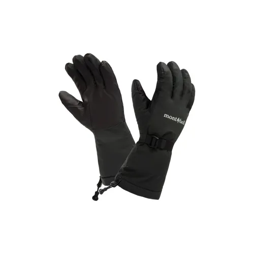 MONTBELL Полиэстер Синтетическая кожа Перчатки Мужские Черные