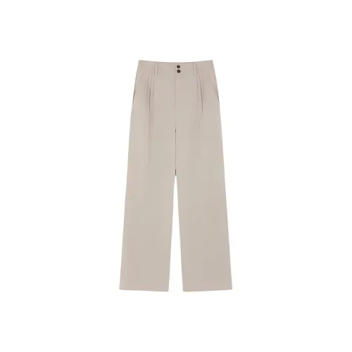 IHIMI Повседневные брюки Женские Светлый Бежевый