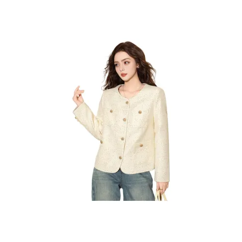 FAWENXIANGZI Укороченная куртка женский цвет экрю