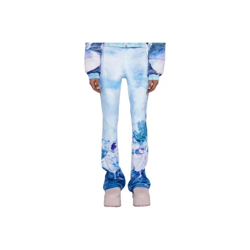 Dolls Kill Sugar Thrillz Платье Rehearsal Штаны для йоги Повседневные брюки Женские BLUE Синий