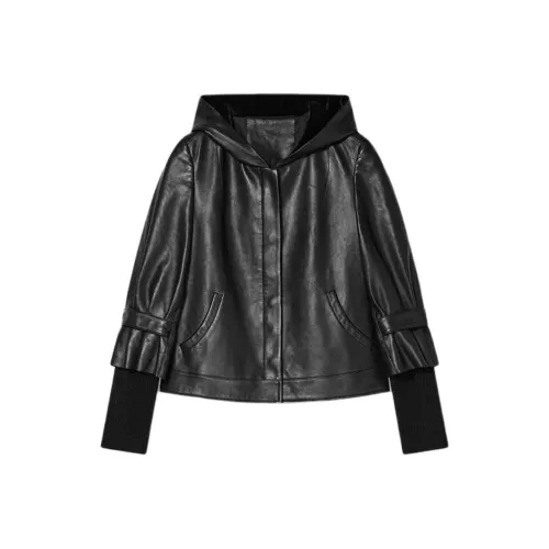 Goodland Кожа Куртка Женская Черная