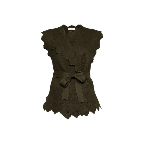 Ulla Johnson SS24 Жилет Женские Армейский зеленый