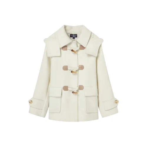 E.land Пальто Женское Айвори Белый