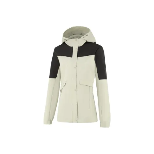 LINING Тренчкот Женский Фарфоровый Бежевый Обсидиан Серый