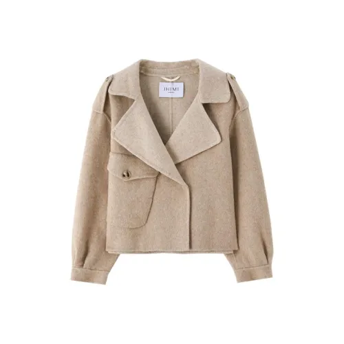 IHIMI Пальто Женское Светло-Кофейное