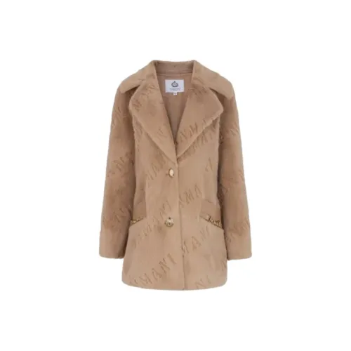 Anmani Velvet Feel Пальто Женское Khaki