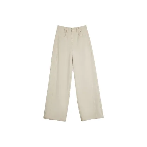 Elle Экрю Женские Повседневные Брюки