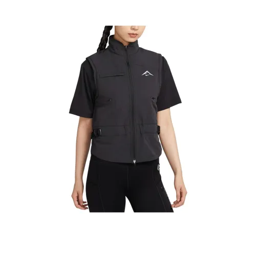 nike Trail Repel Жилет Женские Черный Угольно-черный