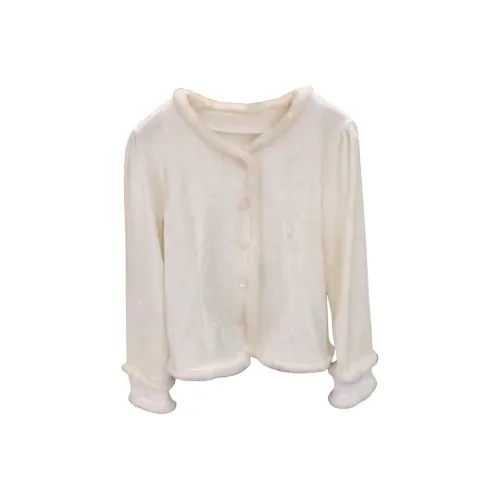 Yvetteclassic Бархат Feel Пальто Женское Белое