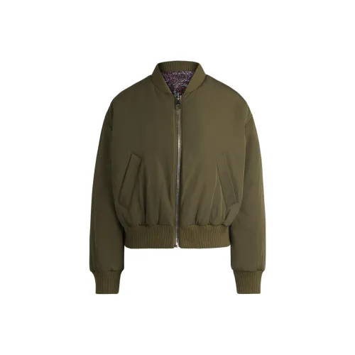 Hugo Boss FW24 Хлопковый пуховик женский оливково-зеленый