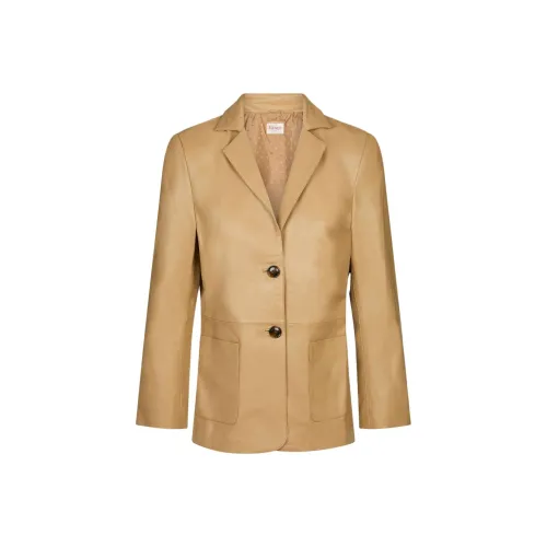 Rouje FW24 JAUBERT Куртка из кожи Куртка Женская CAMEL