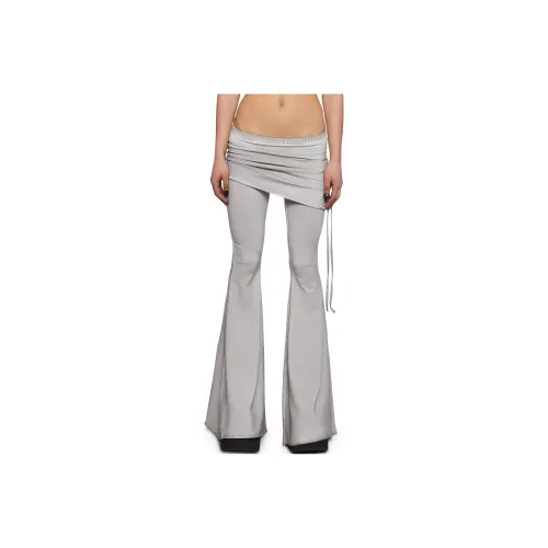 Dolls Kill DARKER WAVS Crossfade Кружево Вверх Брюки с Юбкой Повседневные Брюки Женские Светло-Серый Светло-Серый