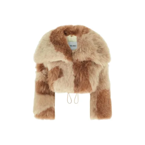 The Attico Two Tone Beige Женские меховые изделия