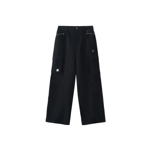 FILA FUSION Chinese Olympic Skateboarding Series Повседневные брюки Женские Глубокий черный